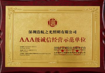 AAA级诚信经营示范单位